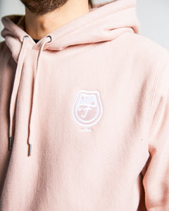 Embroidered Heavyweight Hooded Sweatshirt (Dusty Pink)