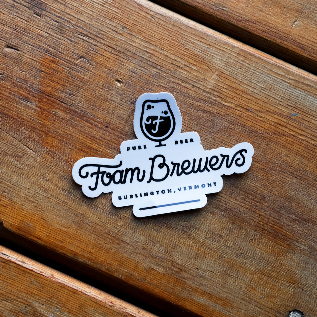 Foam Brewers Full Logo Sticker *2 colors available*
