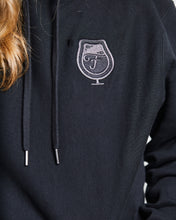 Embroidered Heavyweight Hooded Sweatshirt (Black)